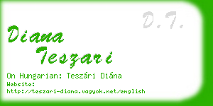 diana teszari business card